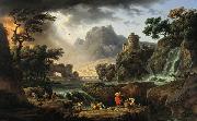 Emile Jean Horace Vernet Mountain Landscape with Approaching Storm oil painting artist